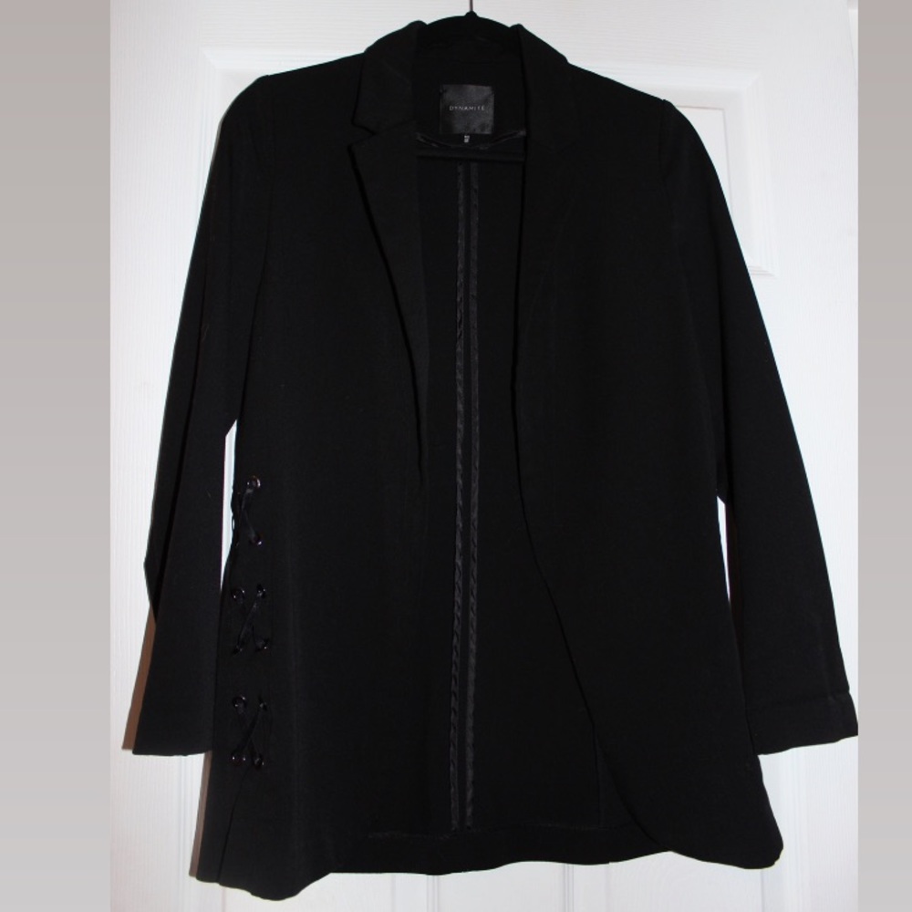 Dynamite Blazer with X detail on sides, lace up